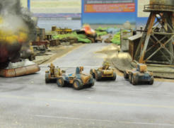 Militia support the Slammers with missile fire