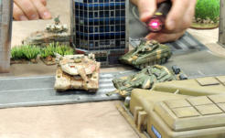 Antargran Zentaur and NUA Molot and Xaoc all lining up for a first shot - a laser designator is used