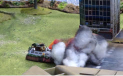 A Combat Car succumbs to fire