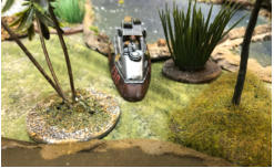 Combat Car crosses the river