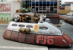 Fencing Master - Lt Huber's combat car has the control screen positioned at his station: the left wing gun