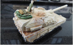 Gryphon medium tank with overspray camo, drybrushing and Hobby Master and 'greenstuff' stowage added