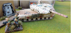 Gryphon tank with infantry support
