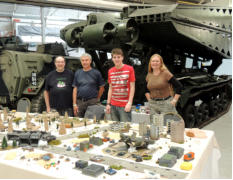 The players amongst the tanks - Wessex Wyverns game at Bovington 2014