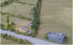 Combat cars take full advantage of the Bocage hedge rows