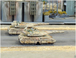 Antargran Zentaur tanks (Khurasan) confidently await attack, secure in their heavy armour