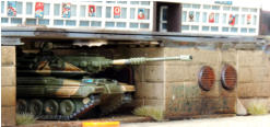 A Ukrainian Molot (CMG) blows it's engine but settles in under the Monorail station