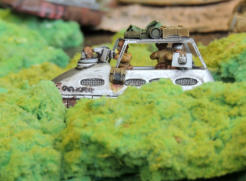 Slammers Combat Car (Ainsty) pushes through the swamp