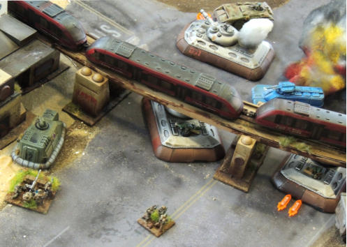 West Riding Yeomanry (Brigade Models and Eureka Miniatures) destroy a TAS APC with Buzzbombs