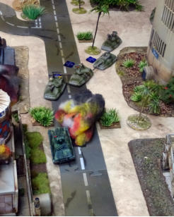 Second Han Tank destroyer blows up as the supporting Alaudae unit arrives and charges to the tarmac