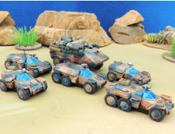 Sincanmo Federation vehicles with Tribarrels