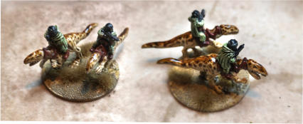 Sincanmo Infantry are sometimes mounted on Megama Lizards