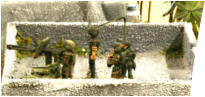 Infantry in mottled fatigues