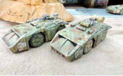 Two M576 vehicles before commander figure was added