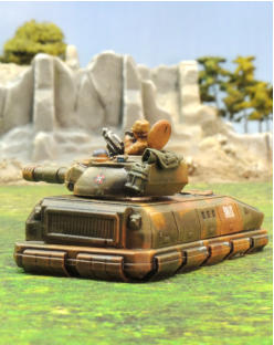 The Daedalus medium tank has a 2cm tribarrel